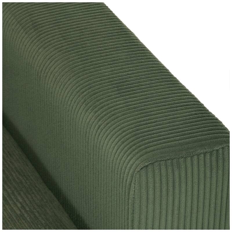 Hamilton Corduroy Upholstered Modular Loveseat with USB Port