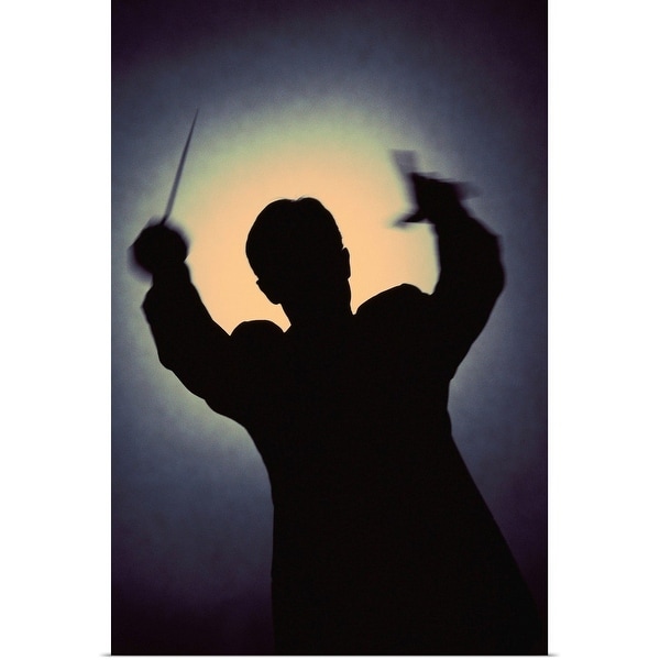 "Silhouette of conductor" Poster Print