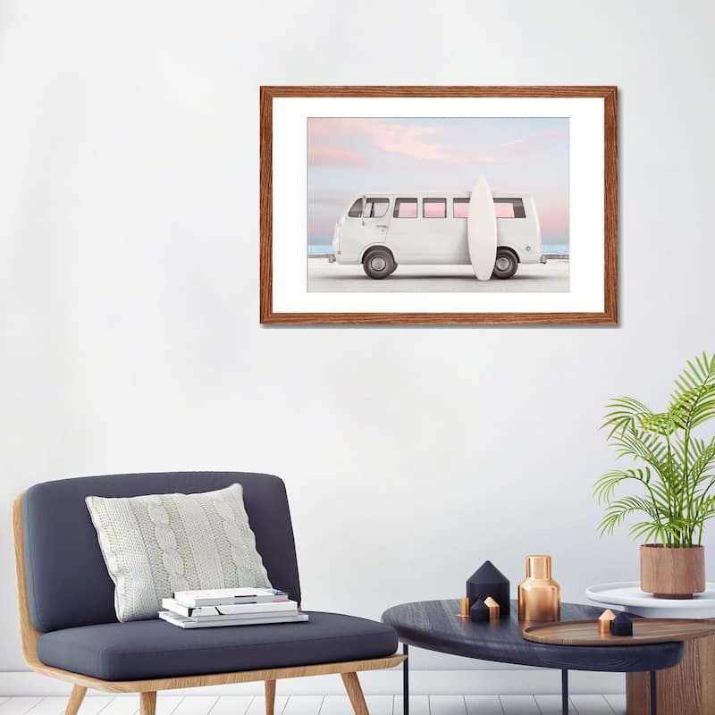 iCanvas "Van And Surfboard" by Tiny Treasure Prints