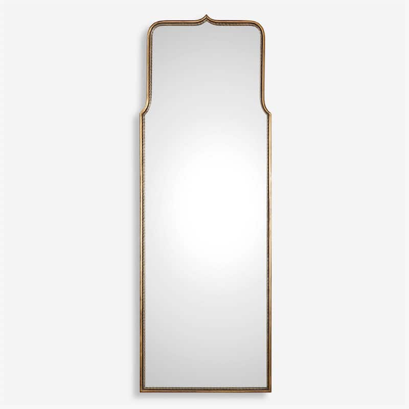 Antiqued Style Wall Mirror - 69" - Gold