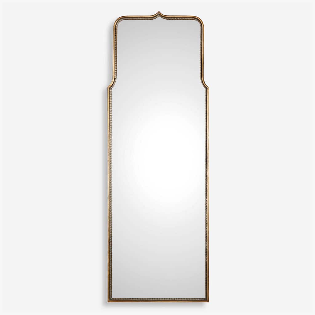 Antiqued Style Wall Mirror - 69" - Gold