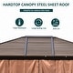 preview thumbnail 4 of 17, Outsunny 10' x12' Hardtop Gazebo with Aluminum Frame, Permanent Metal Roof Gazebo Canopy with 2 Hooks, Curtains and Netting
