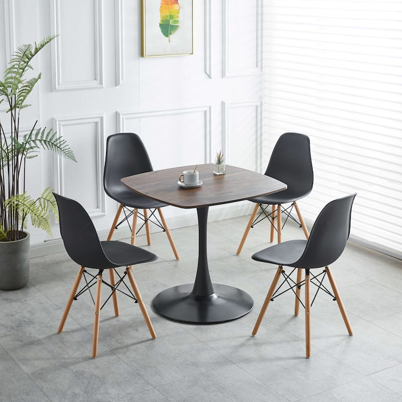 Special Dining Table with Wood dining table top and metal legs