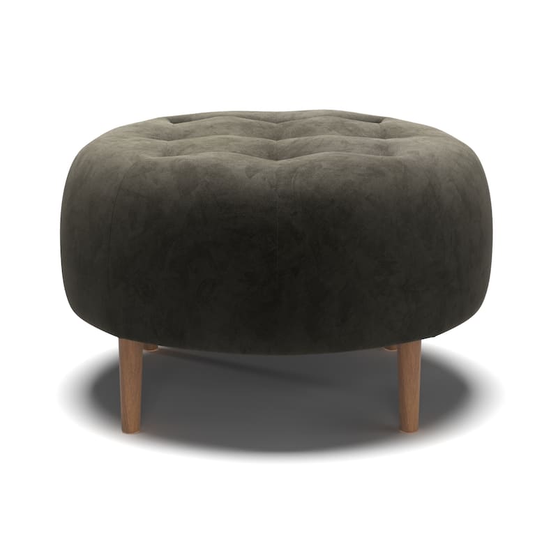 Bloomfield Round Performance Velvet Ottoman