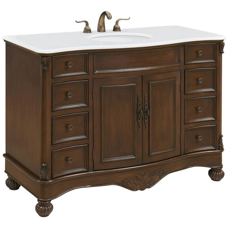 Elegant Lighting VF-1034-VW Windsor 48" Free Standing Single Basin
