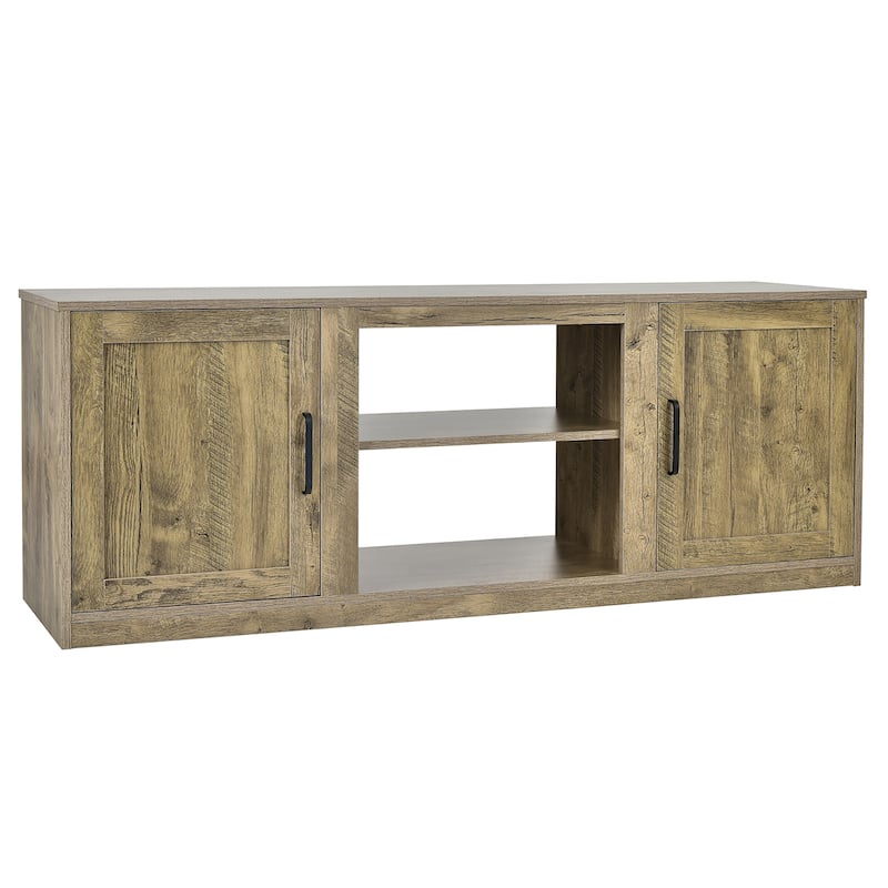 Costway 58'' TV Stand Entertainment Console Center W/ 2 Cabinets for - 58'' x 16'' x 22.5''
