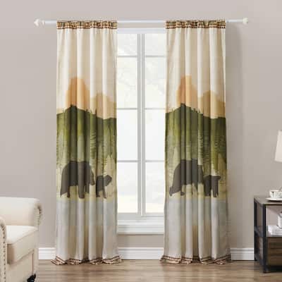 Greenland Home Fashions By The Lake Curtian Panels (Set of 2) - 84 W x 84 L - 84 W x 84 L