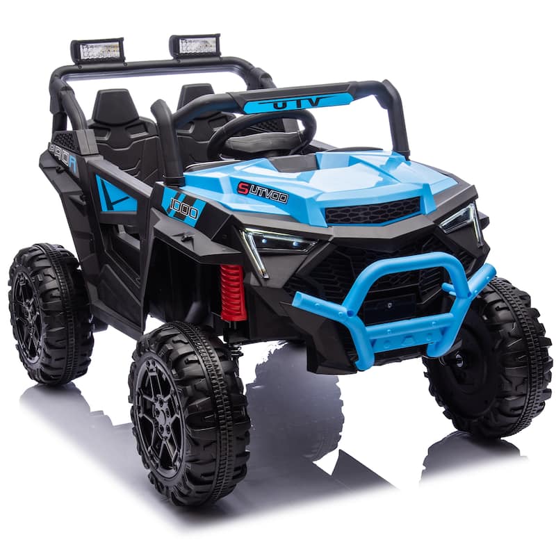 24V 400W Kids Ride On Electric UTV W/Parents Remote Control,Four-Wheel Suspension,LED Lights,Portable Handle