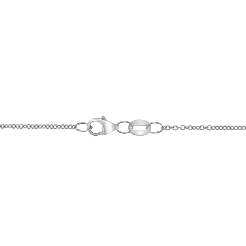 EFFY 14k White Gold Lab Grown Diamond Oval Pendant Necklace