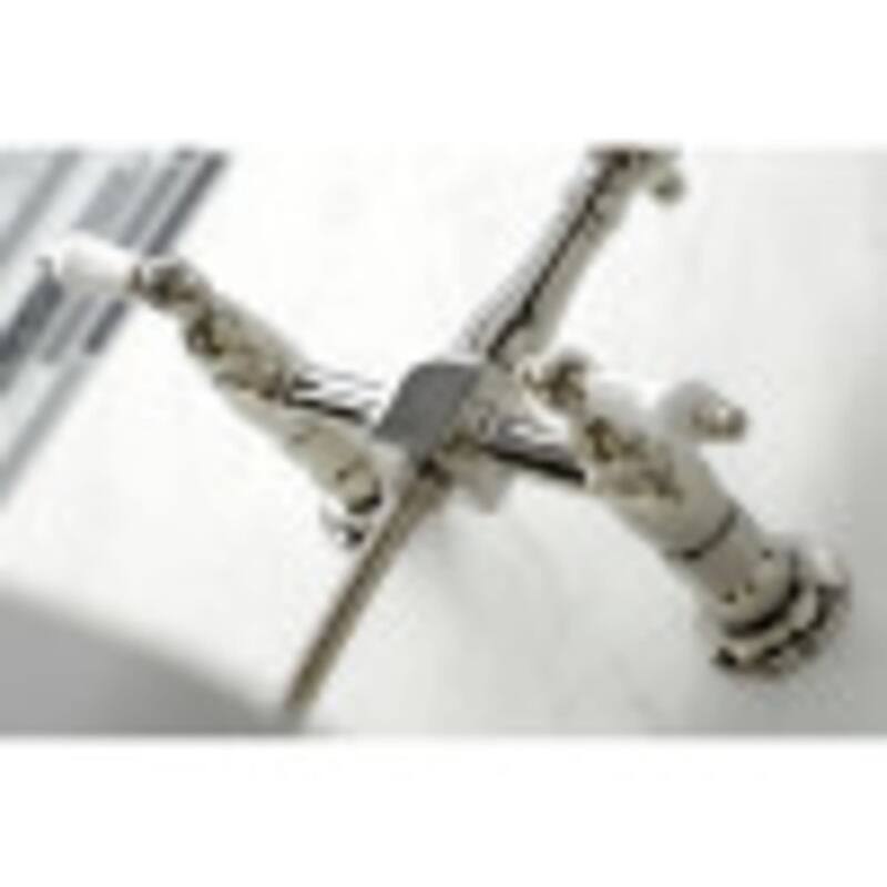 Kingston Brass Heritage 1.8 GPM Wall Mounted Widespread Bridge Kitchen