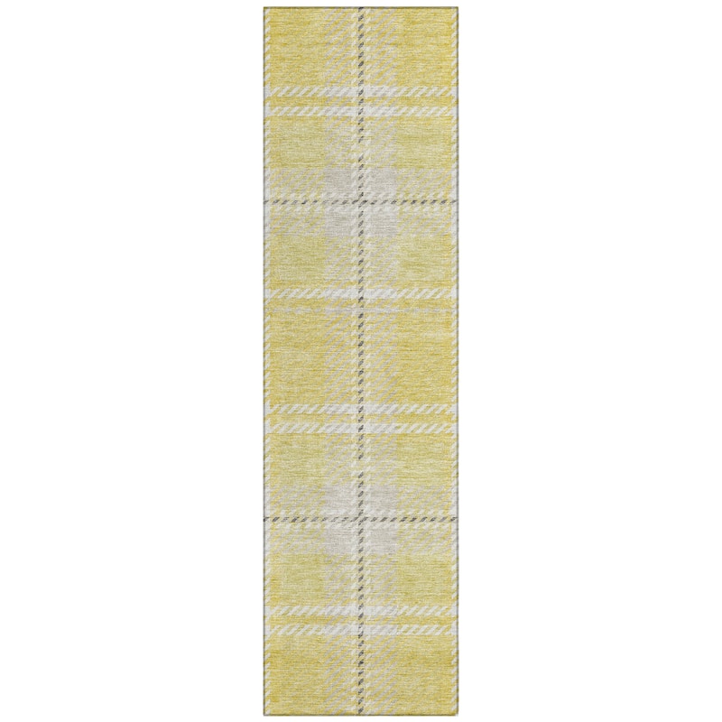 Machine Washable Indoor/ Outdoor Chantille Plaid Cozy Rug
