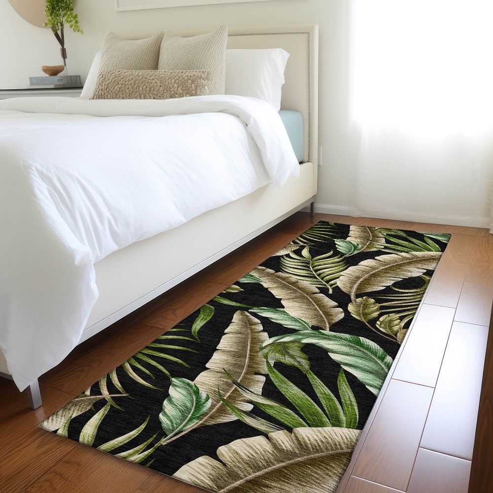 Premium Washable Super Soft Tropical Palms Mayfield Rug