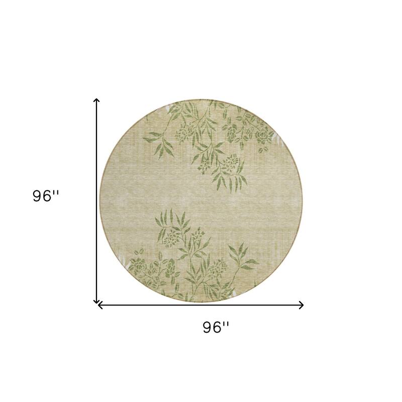 HomeRoots Floral Transitional Rectangle Outdoor Rug