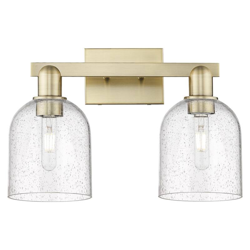 Innovations Lighting 716-2W-12-17 Bella Vanity Bella 2 Light 17" Wide - Antique Brass / Seedy