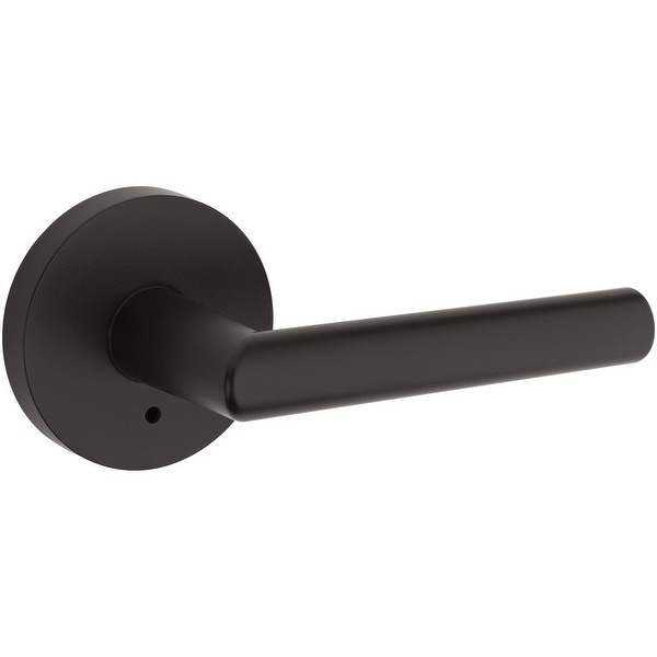 Kwikset 155MIL Milan Privacy Door Lever Set with Push Button Lock and Emergency Egress