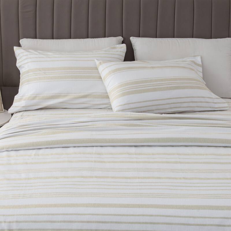 Ultra Soft 100% Turkish Cotton Flannel Double Brushed Solid Sheet Set