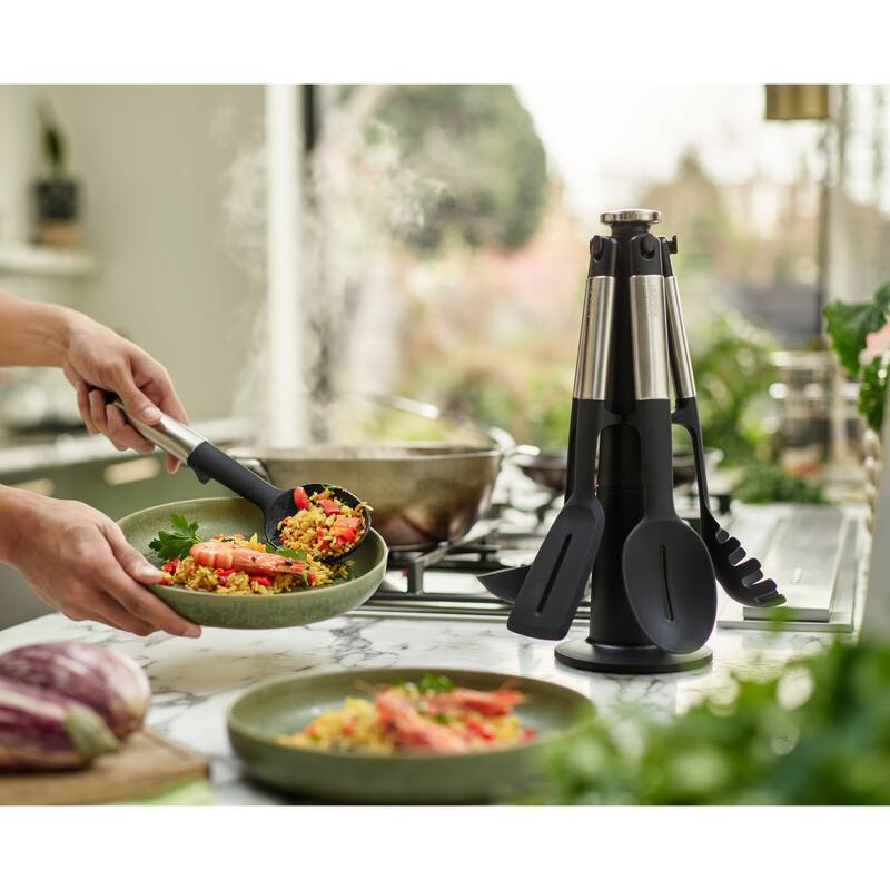 Joseph Joseph Elevate Carousel 5-piece Utensil Set with Rotating Storage Stand