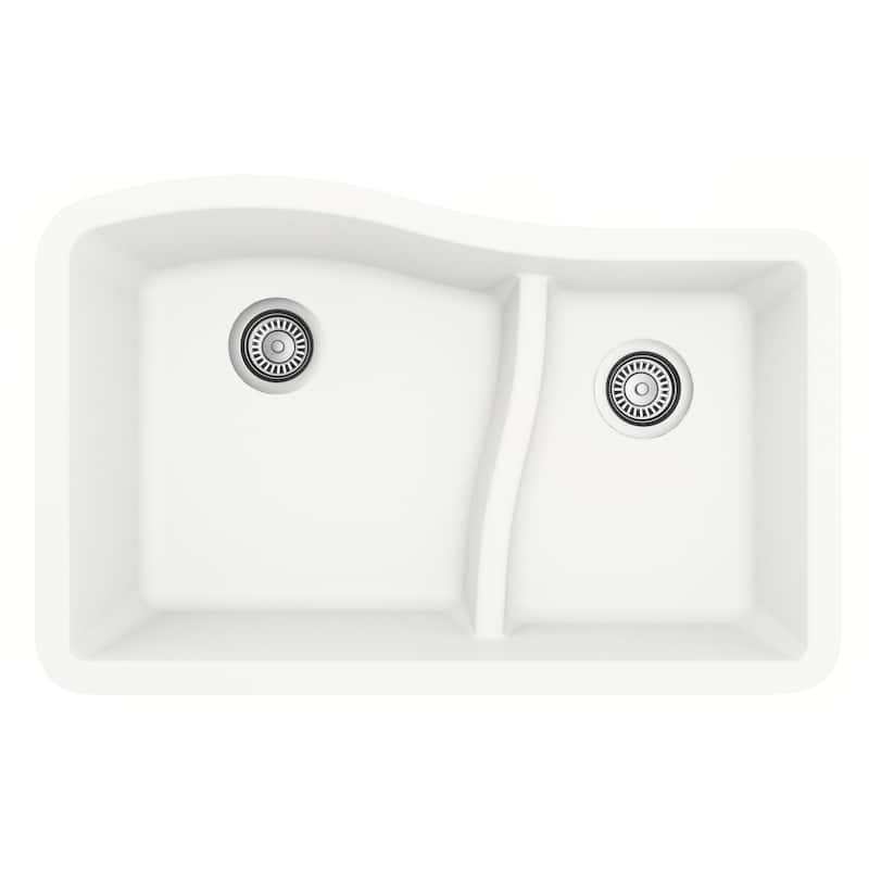 Karran Undermount Quartz Double-bowl Kitchen Sink