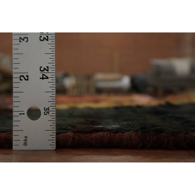 Hand Knotted Oriental 100% Wool Carpet Modern Tribal Red Moroccan Area Rug - 11' 8'' X 8' 11''