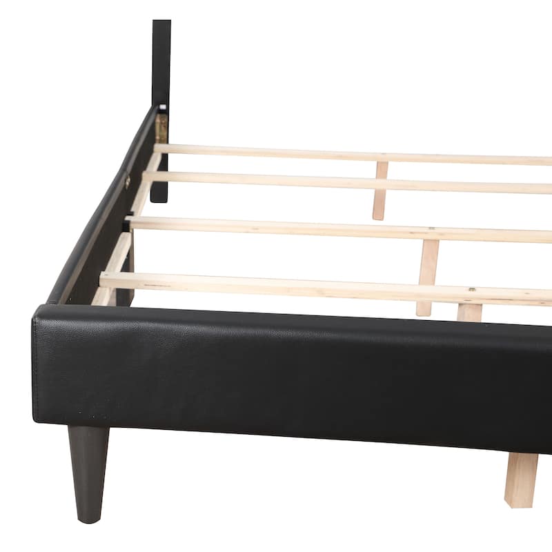 Carson Carrington Valsnas Adjustable Tufted Faux Leather Panel Bed