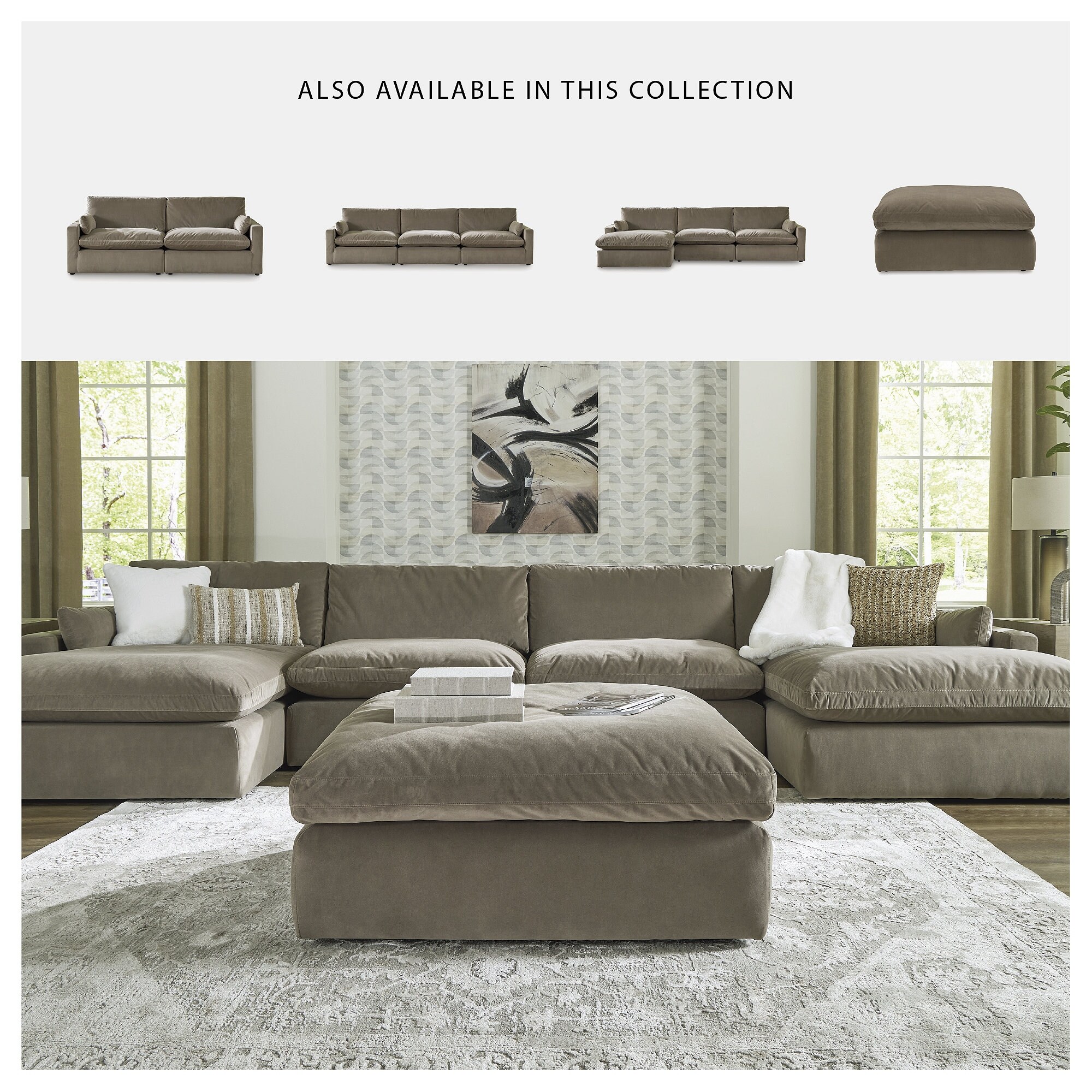 Signature Design by Ashley Sophie Cocoa Oversized Accent Ottoman