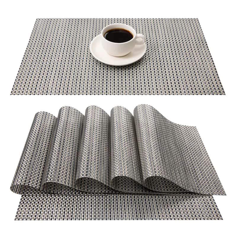 AVESTAR Dark Grey Place Mat, 6-Piece Gift Set