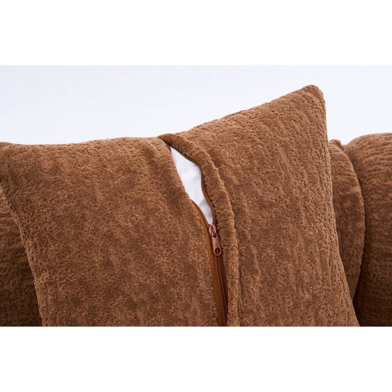 GDFStudio - Soft Upholstered 110" Curved Modular Sectional Sofa