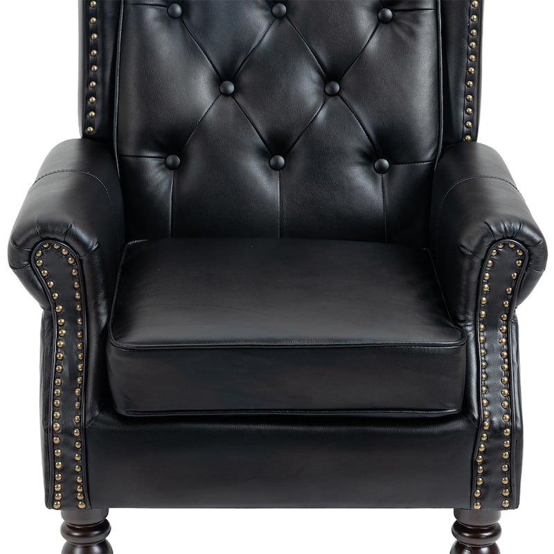 Lounge Chair, Wood Frame Armchair With Removable Cushion