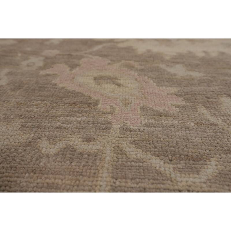 Vegetable Dye Oushak Area Rug Turkish Hand-Knotted Wool Carpet - 8'1"x 10'0"