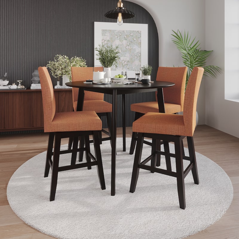 CraftPorch Minimalist Swivel Counter Chairs with Round Table
