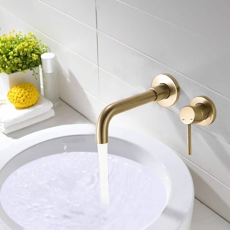 Wall Mount Single Handle Bathroom Sink Faucet