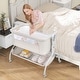 preview thumbnail 14 of 18, Babyjoy 3-in-1 Portable Baby Bassinet Bedside Sleeper Cradle with - See Details