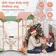 preview thumbnail 8 of 8, 3-Tier Wooden Dollhouse for Kids Aged 3-8 Years Old with 32 Pieces of Accessories - 39.5" x 19" x 33.5" (L x W x H)