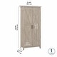 preview thumbnail 54 of 70, Key West Tall Storage Cabinet with Doors and Shelves by Bush Furniture