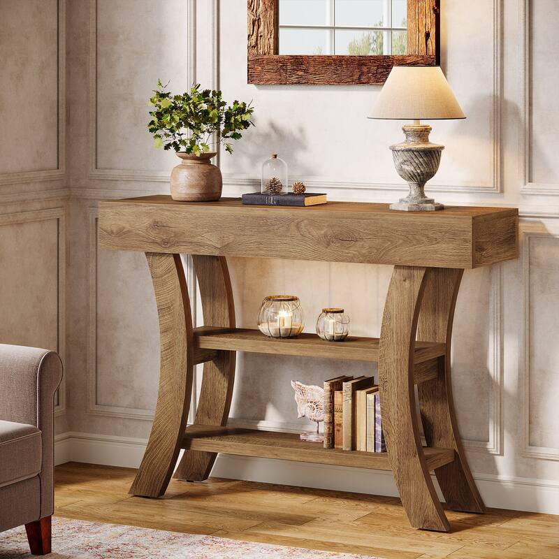 41-Inch Small Console Table with Curved Frame