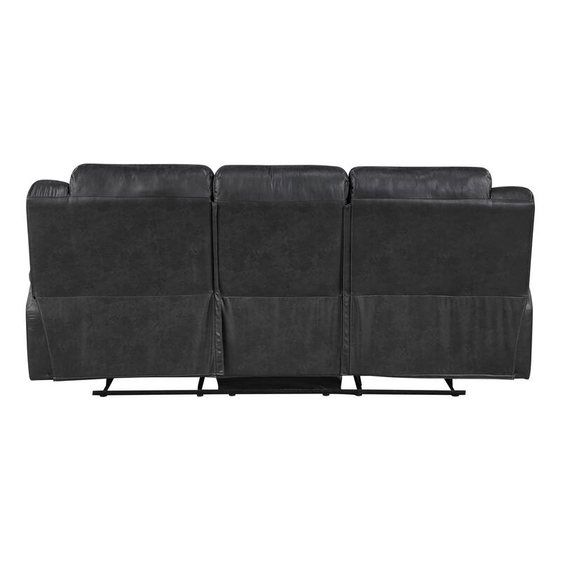 Alonzo Polished Microfiber 2-Piece Manual Reclining Sofa Set