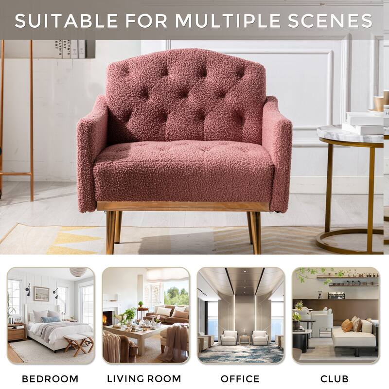 Tufted Decorative Fabric Armchair