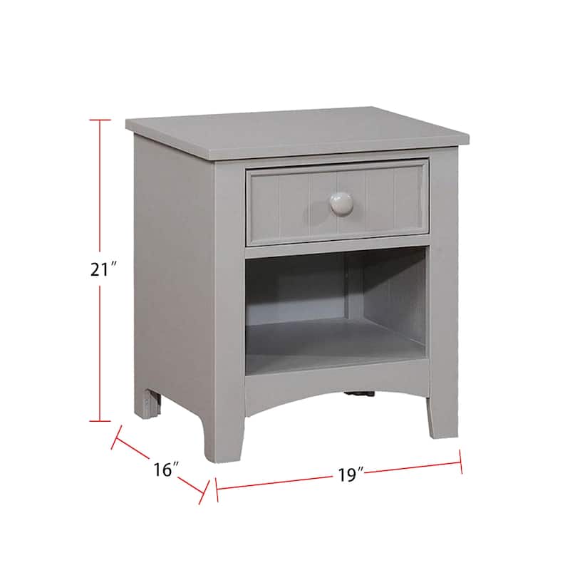 Wooden Nightstand with a Drawer