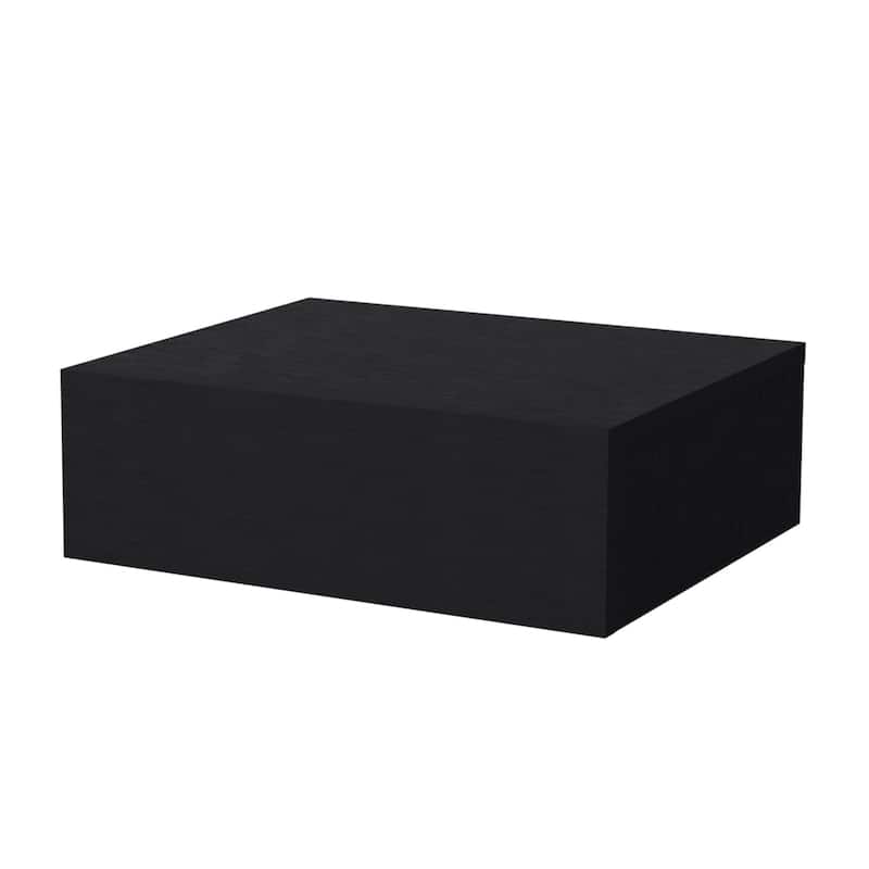 5" One Drawer Faux Wood Floating Nightstand - Black