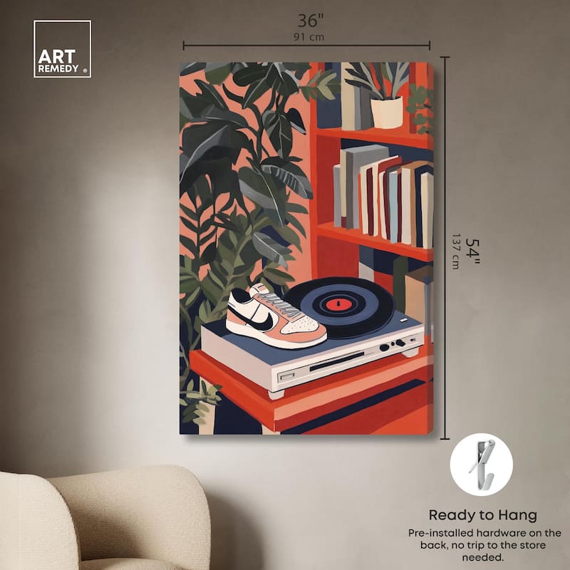 Vinyl and Sneaker Canvas by Art Remedy, Gallery Wrapped