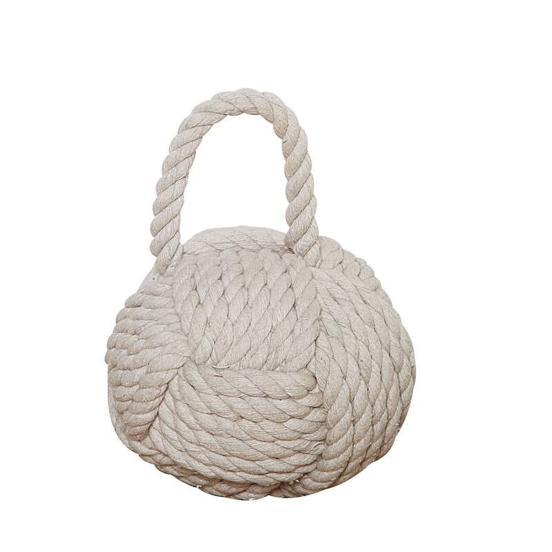 Rope Knot Door Stop - White