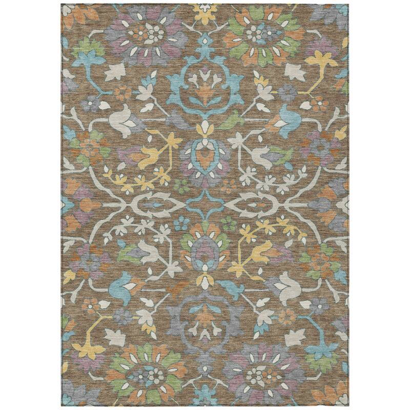 Machine Washable Indoor/ Outdoor Traditional Blanca Chantille Rug