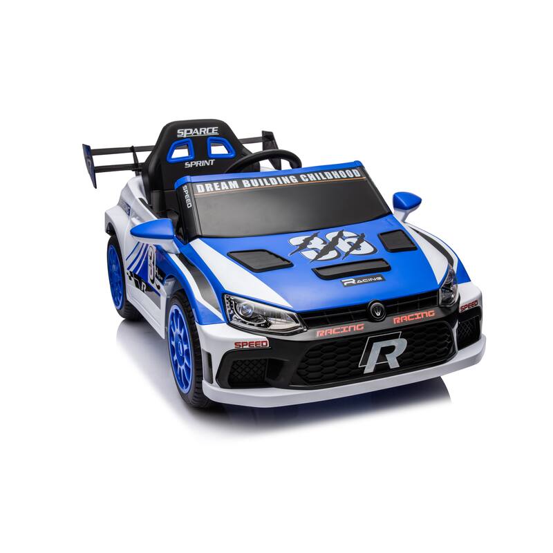 12V Kids Ride-On Car with Remote Control, Dual Drive 20W Motors, Music & Lights, Safety Belt, 4-Wheel Suspension, for Ages 5-8