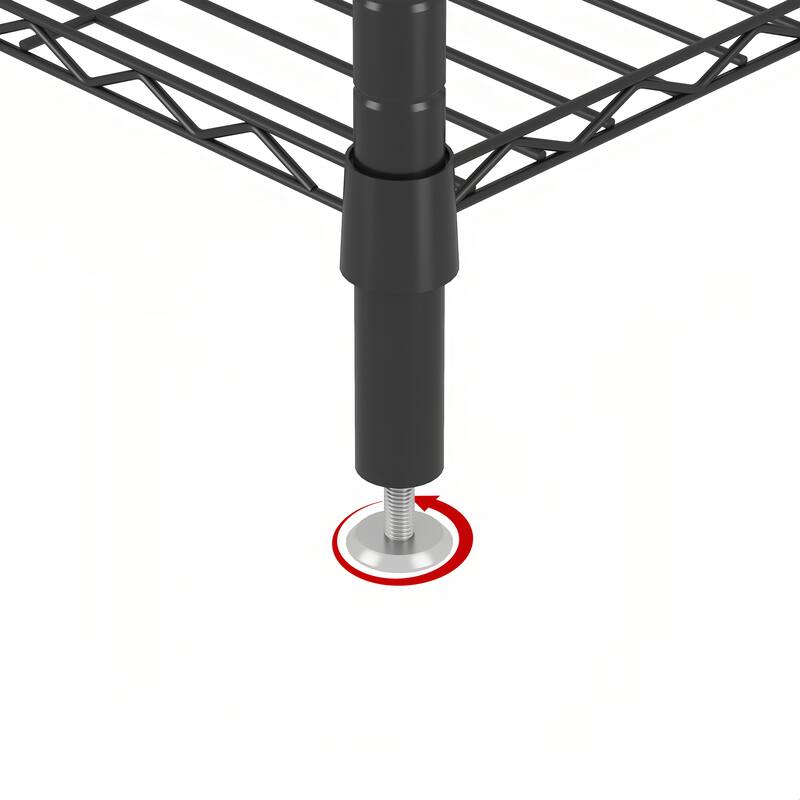 GDF Studio - Aylen Modern Metal Multi-Rail Storage Rack with Adjustable Shelves