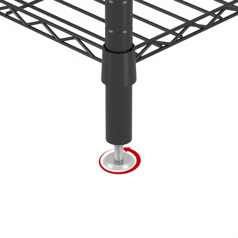 Heavy-Duty Adjustable Garment Rack Freestanding Closet Organizer with 8 Shelves & 5 Rails