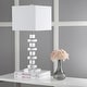 preview thumbnail 9 of 19, SAFAVIEH Lighting 28 inch Crystal Deco Crystal Table Lamp (Set of 2)