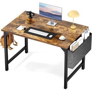 40 Inch Modern Study Desk with Headphone Hooks & Storage Bag