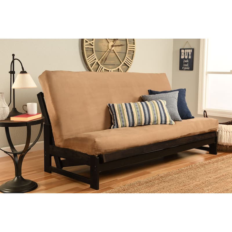 Somette Aspen Reclaim Mocha Futon Set with Suede Mattress - Suede Peat