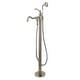 preview thumbnail 23 of 36, English Country Freestanding Tub Faucet with Hand Shower Brushed Nickel