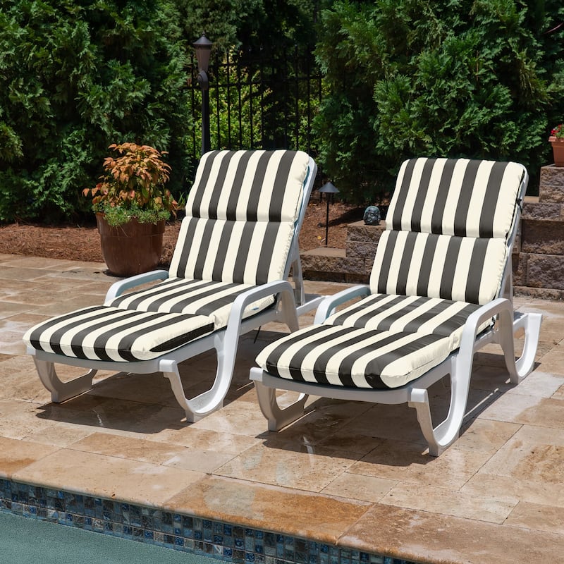 Casual Cushion Sunbrella® Fabric 1-Piece Outdoor Chaise Cushion, 22.5"W x 74"L - 22.5"W x 74"L